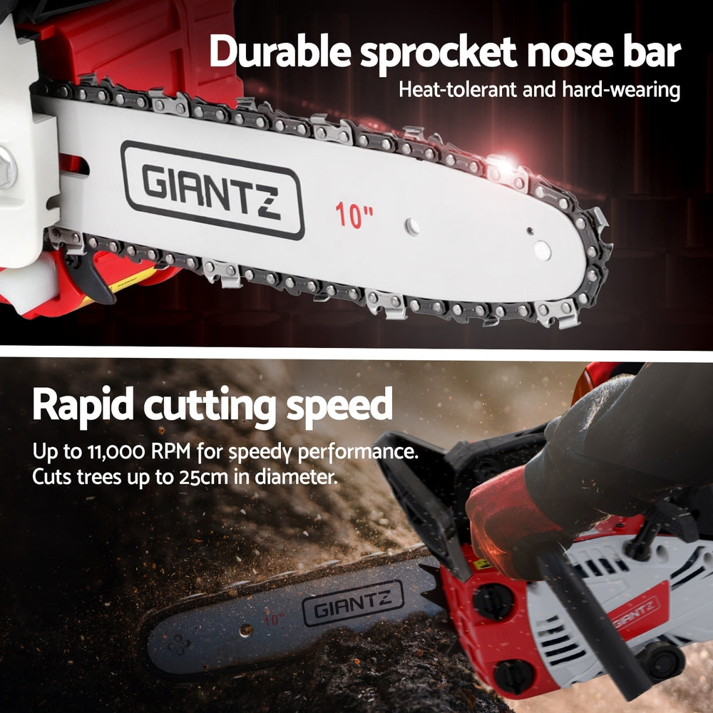 Giantz 25cc Petrol Chainsaw 10 Bar E-Start Tree Pruning Chain Saw"