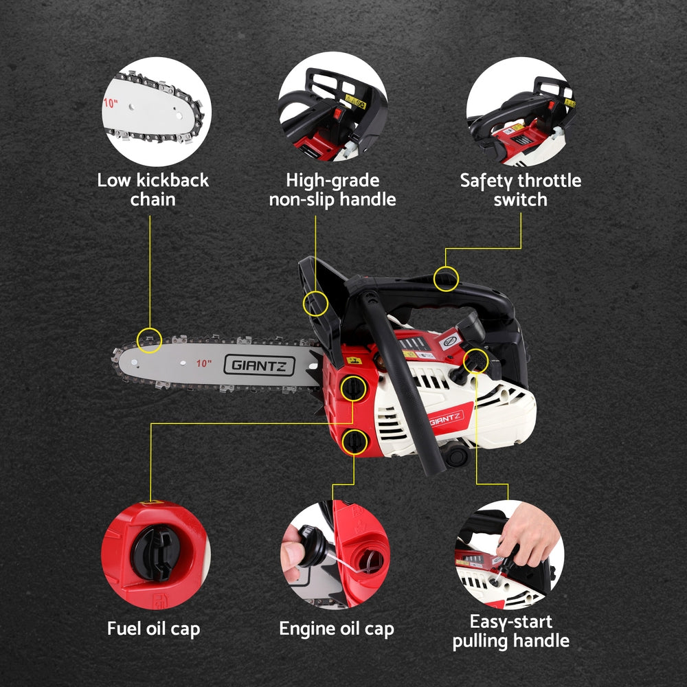 Giantz 25cc Petrol Chainsaw 10 Bar E-Start Tree Pruning Chain Saw"