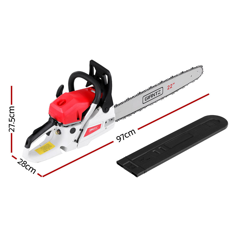Giantz 74cc Petrol Chainsaw 22 Bar E-Start Tree Pruning Chain Saw"