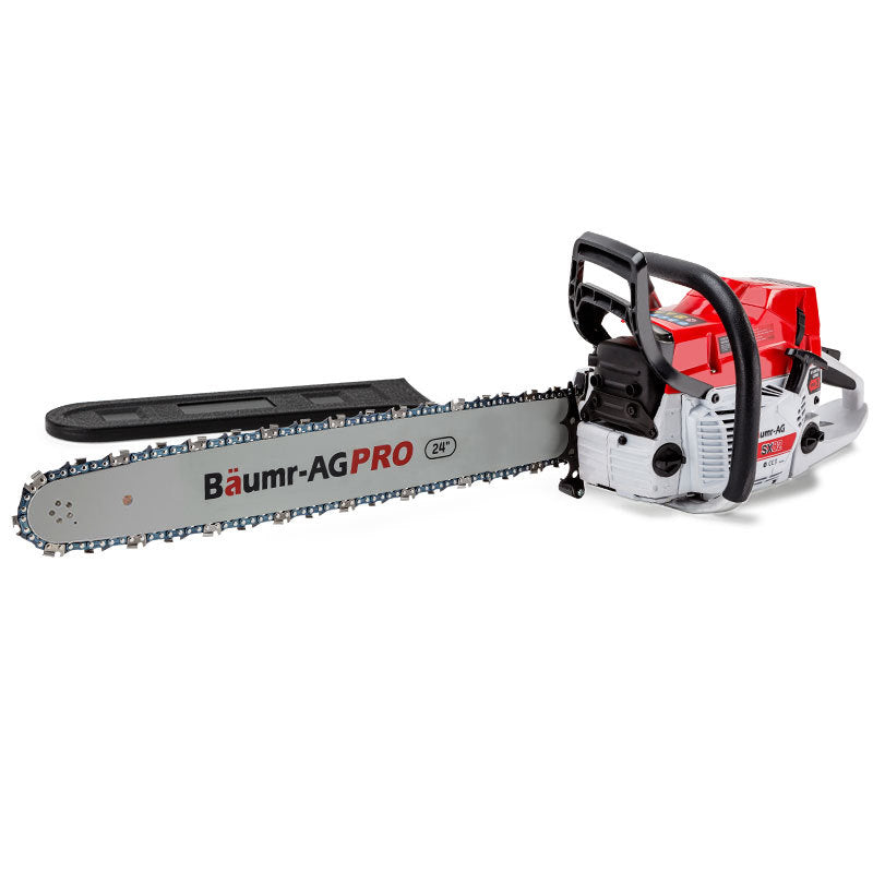 BAUMR-AG Commercial Petrol Chainsaw E-Start 24 Bar Chain Saw Top Handle Tree Pruning"