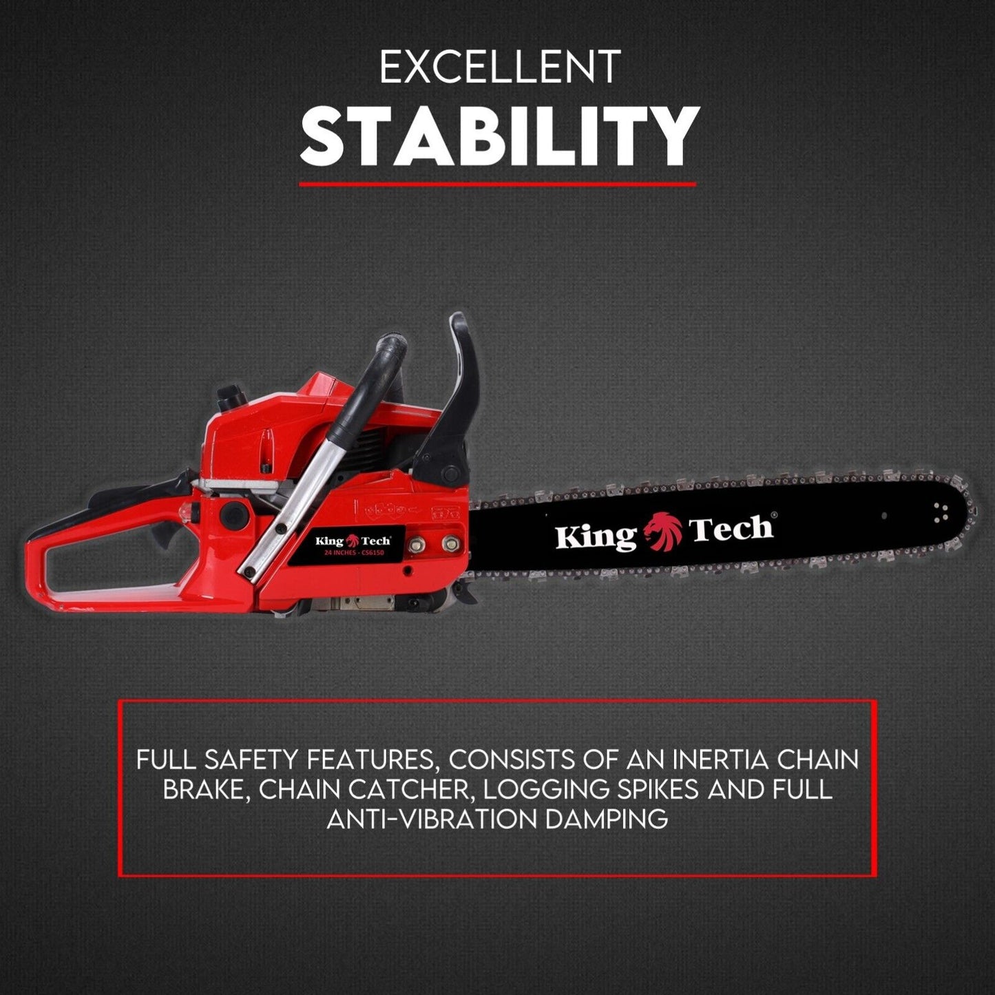 Commercial Petrol Chainsaw 24 Bar Chain Saw Tree Pruning Top Handle"