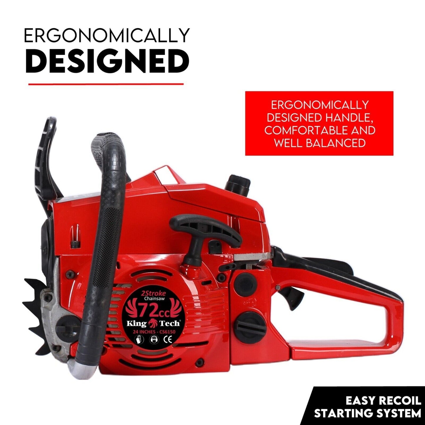 Commercial Petrol Chainsaw 24 Bar Chain Saw Tree Pruning Top Handle"