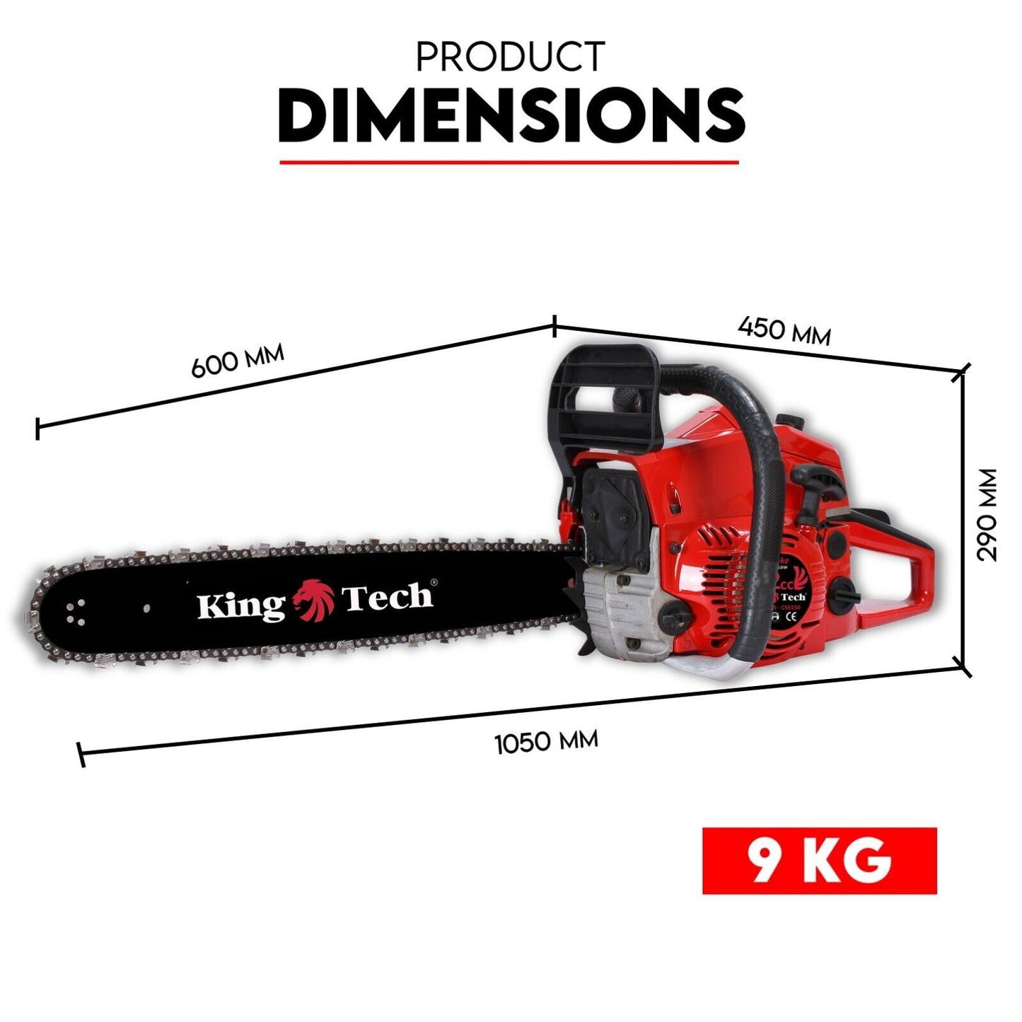 Commercial Petrol Chainsaw 24 Bar Chain Saw Tree Pruning Top Handle"