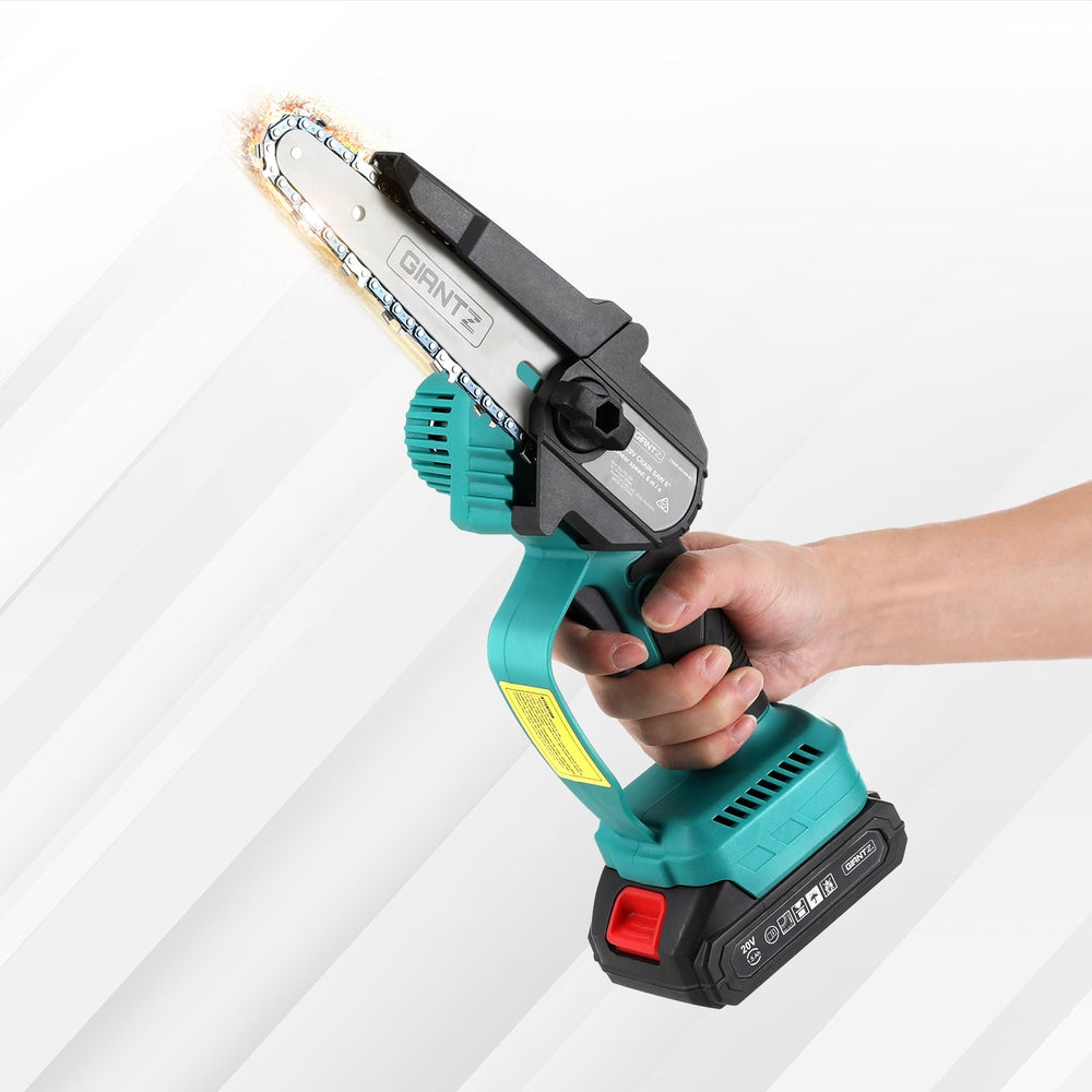 Giantz 6 Mini Cordless Electric Chainsaw Rechargeable Wood Cutter"