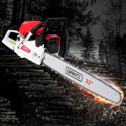Giantz 74cc Petrol Chainsaw 22 Bar E-Start Tree Pruning Chain Saw"