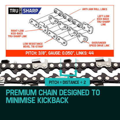 BAUMR-AG 12 Bar Replacement Spare Chainsaw Chain 3/8 .050 Gauge DL 44"