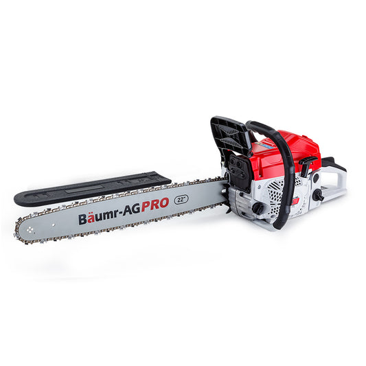 BAUMR-AG Commercial Petrol Chainsaw E-Start 22 Bar Chain Saw Tree Pruning Top Handle"