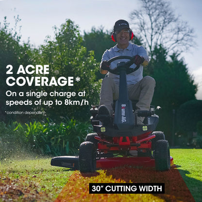 BAUMR-AG 30 Inch 48V Electric Ride On Lawn Mower Brushless Lawnmower 30 - 300RX"