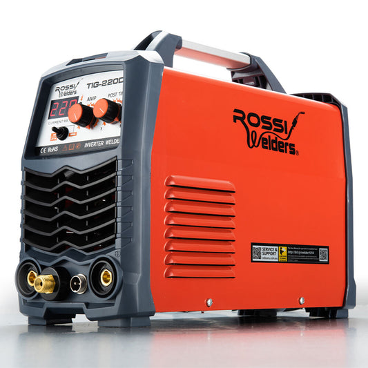 ROSSI 220 Amp TIG Welder, Portable GTAW Stick Gas Tungsten Arc MMA Inverter Welding Machine, 15A Plug